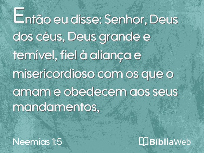 Neemias 1:5 em imagem para compartilhar