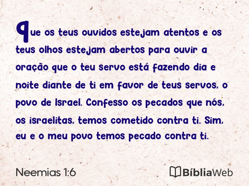 Neemias 1:6 em imagem para compartilhar