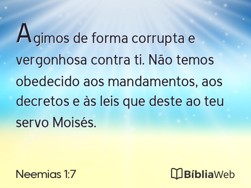 Neemias 1:7 em imagem para compartilhar