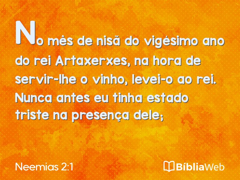 Neemias 2:1 em imagem para compartilhar