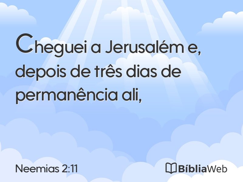 Neemias 2:11 em imagem para compartilhar