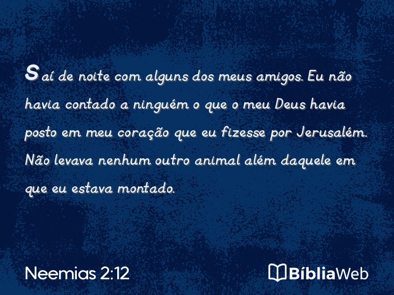 Neemias 2:12 em imagem para compartilhar