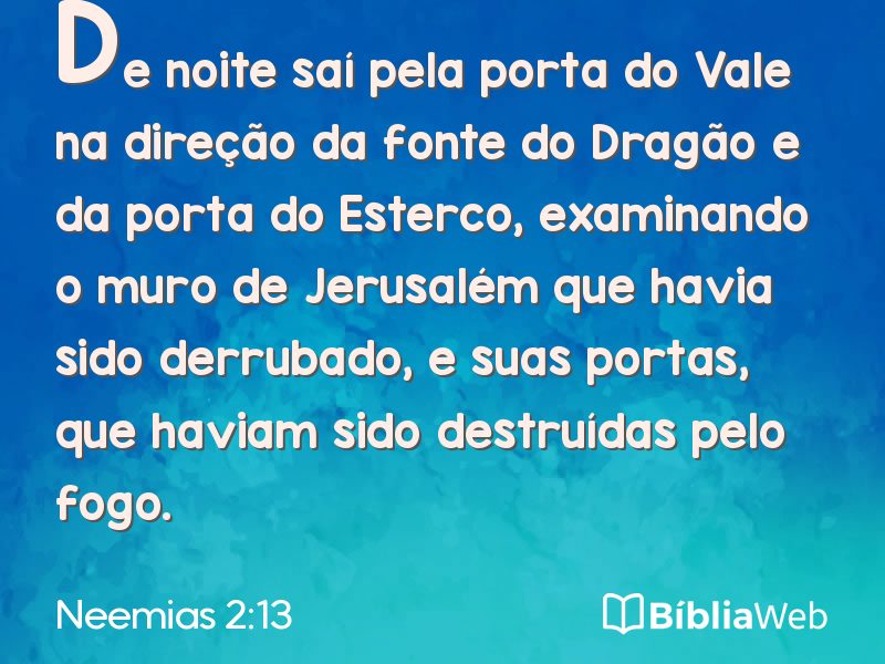 Neemias 2:13 em imagem para compartilhar