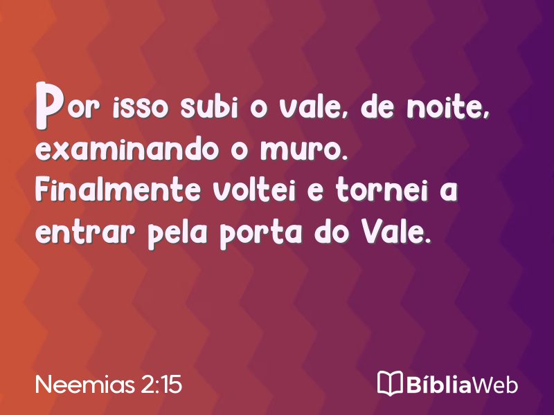 Neemias 2:15 em imagem para compartilhar