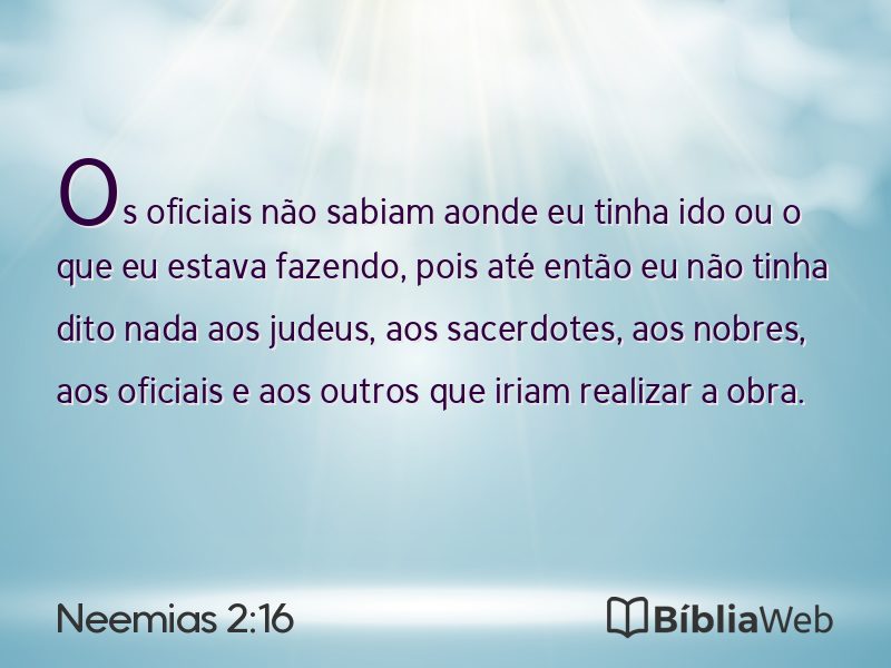 Neemias 2:16 em imagem para compartilhar