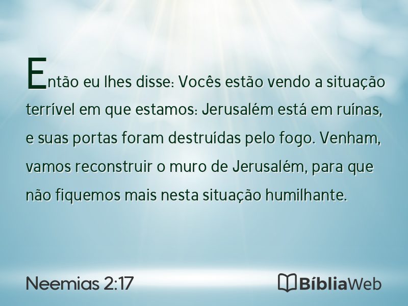 Neemias 2:17 em imagem para compartilhar