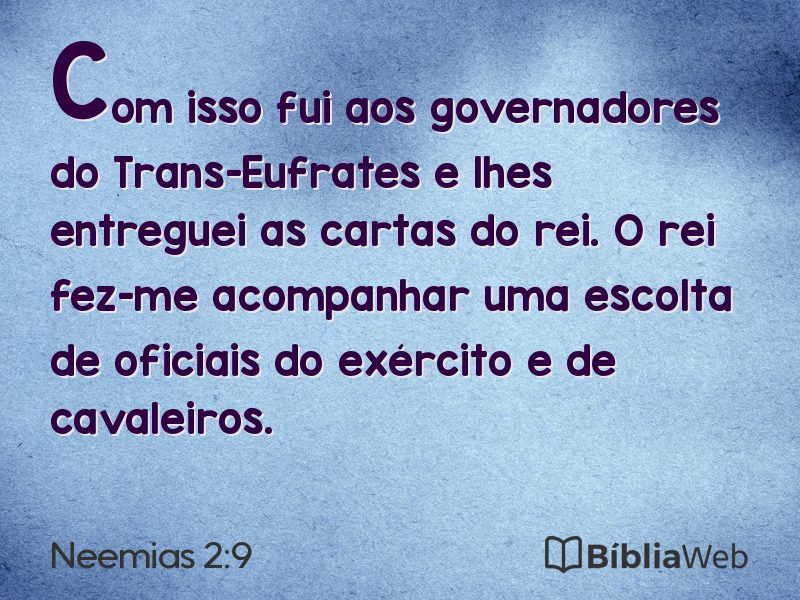Neemias 2:9 em imagem para compartilhar