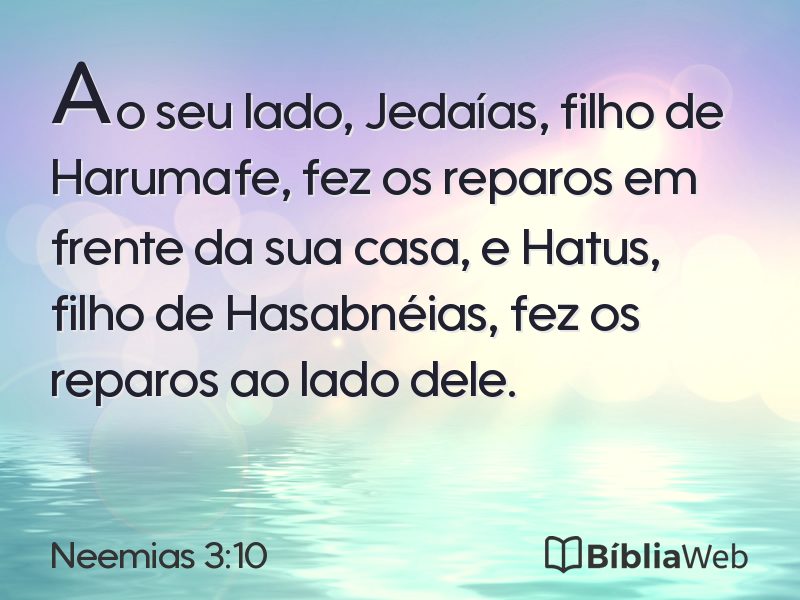 Neemias 3:10 em imagem para compartilhar