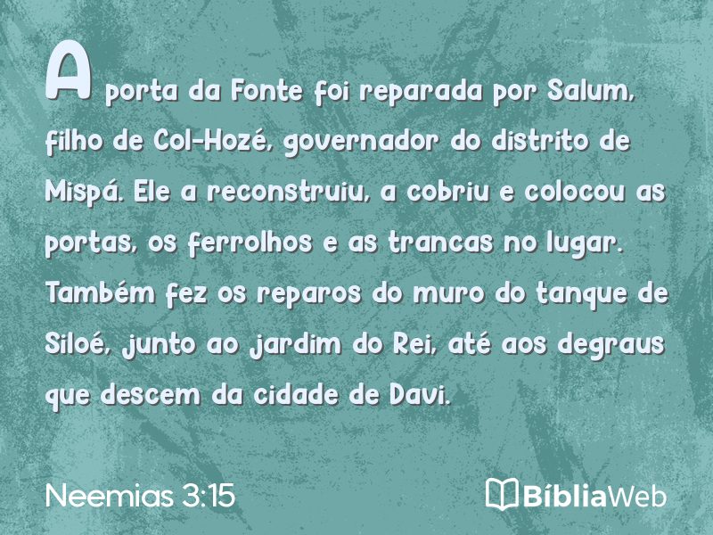 Neemias 3:15 em imagem para compartilhar