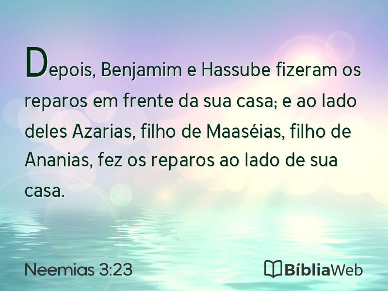 Neemias 3:23 em imagem para compartilhar