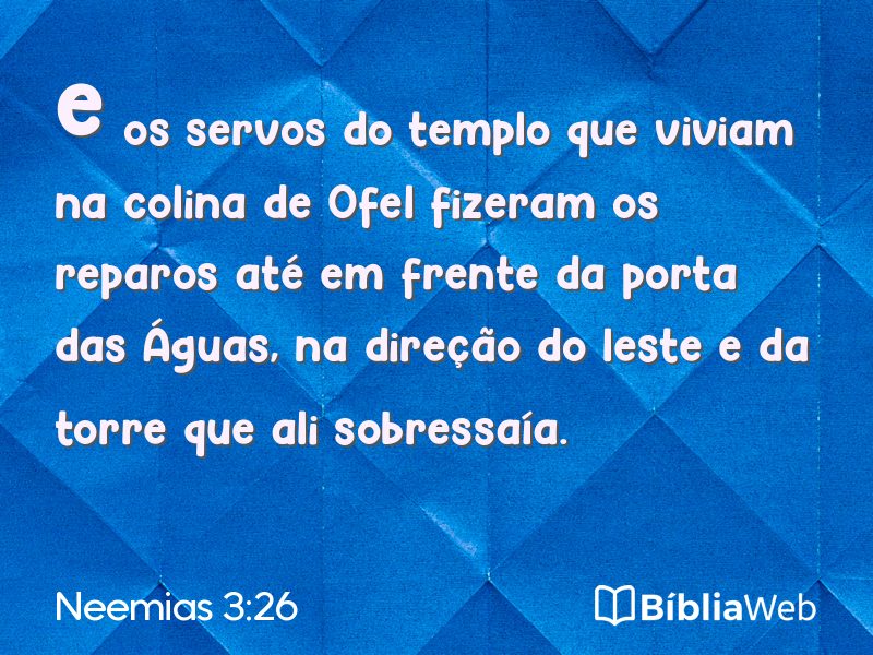 Neemias 3:26 em imagem para compartilhar