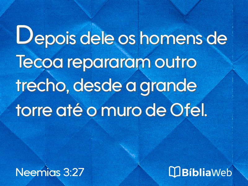 Neemias 3:27 em imagem para compartilhar