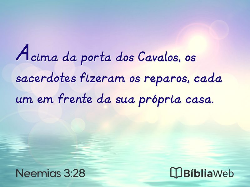 Neemias 3:28 em imagem para compartilhar