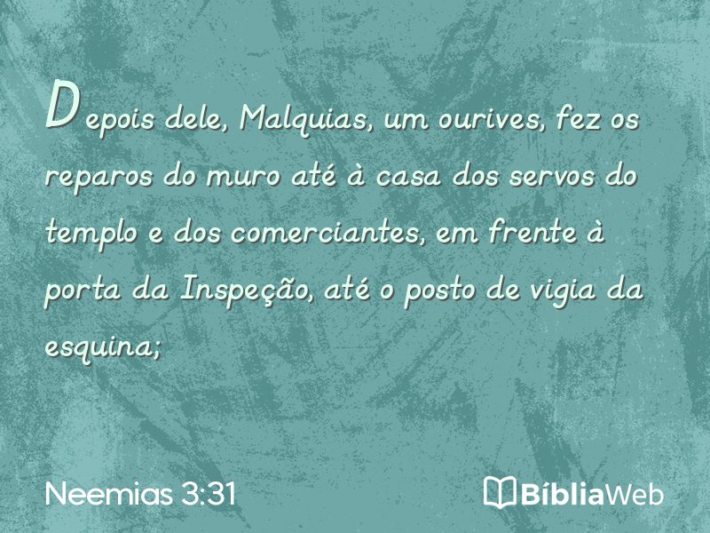 Neemias 3:31 em imagem para compartilhar