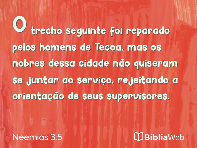 Neemias 3:5 em imagem para compartilhar