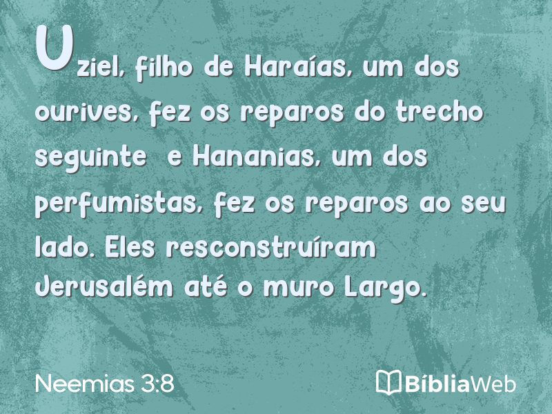 Neemias 3:8 em imagem para compartilhar