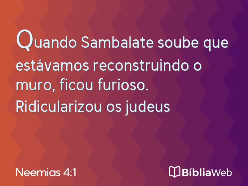 Neemias 4:1 em imagem para compartilhar