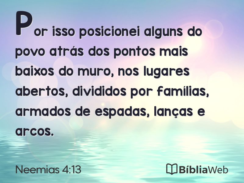 Neemias 4:13 em imagem para compartilhar