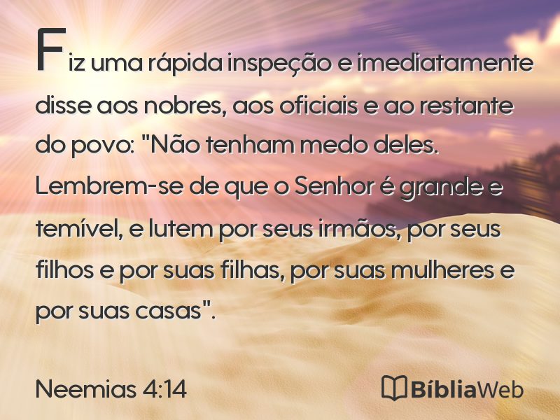 Neemias 4:14 em imagem para compartilhar