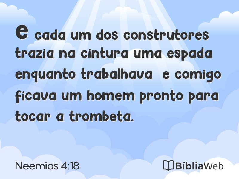 Neemias 4:18 em imagem para compartilhar