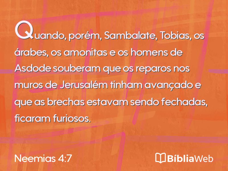 Neemias 4:7 em imagem para compartilhar