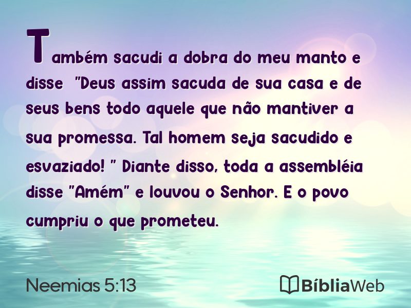 Neemias 5:13 em imagem para compartilhar