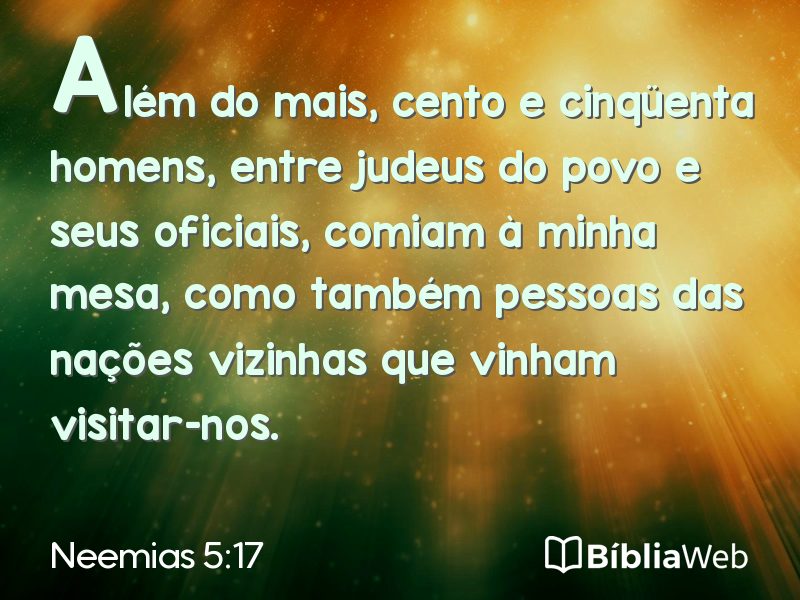 Neemias 5:17 em imagem para compartilhar