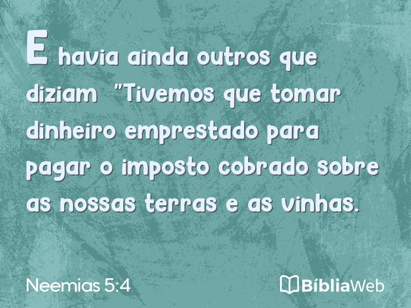Neemias 5:4 em imagem para compartilhar