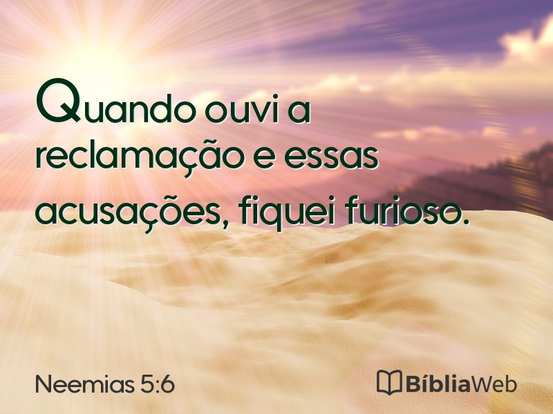 Neemias 5:6 em imagem para compartilhar