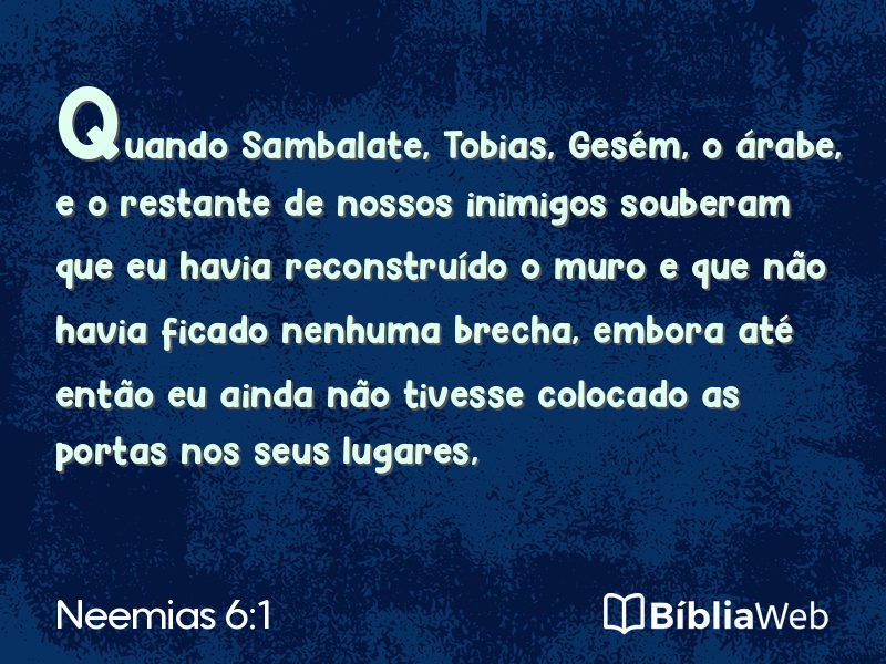 Neemias 6:1 em imagem para compartilhar