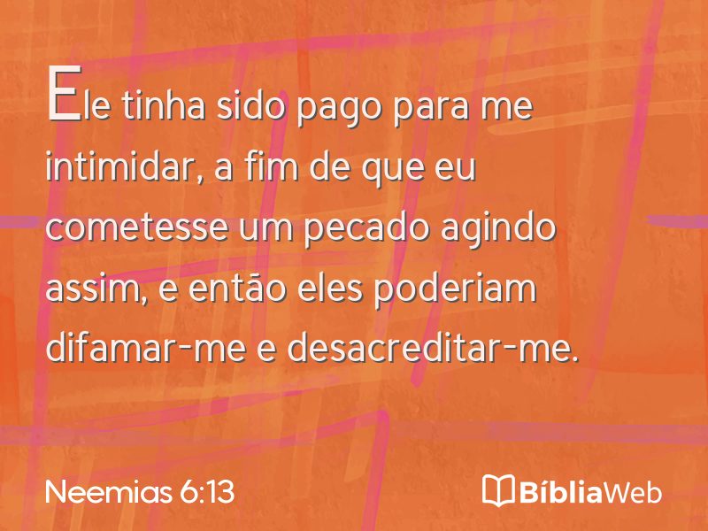 Neemias 6:13 em imagem para compartilhar