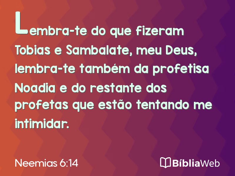 Neemias 6:14 em imagem para compartilhar