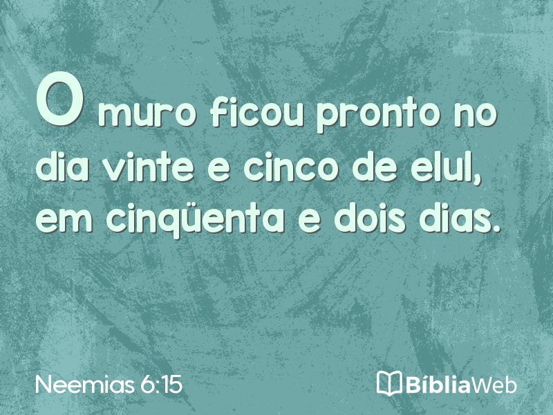 Neemias 6:15 em imagem para compartilhar