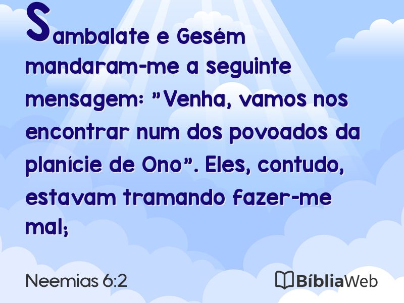 Neemias 6:2 em imagem para compartilhar