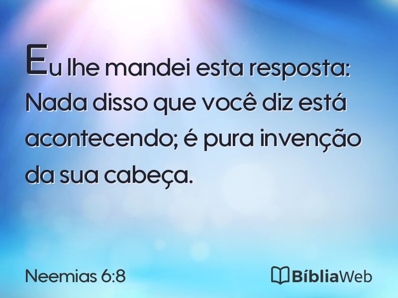 Neemias 6:8 em imagem para compartilhar