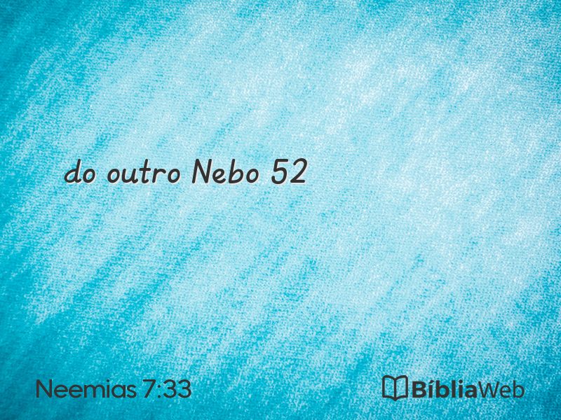 Neemias 7:33 em imagem para compartilhar