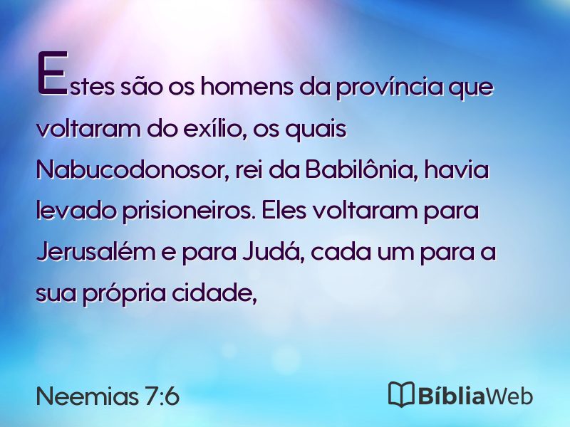 Neemias 7:6 em imagem para compartilhar