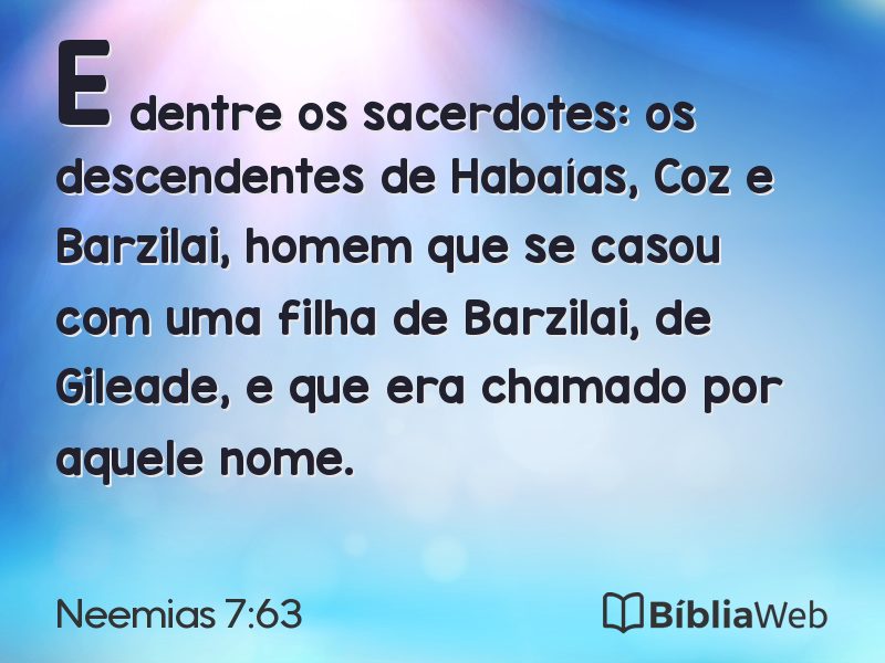 Neemias 7:63 em imagem para compartilhar