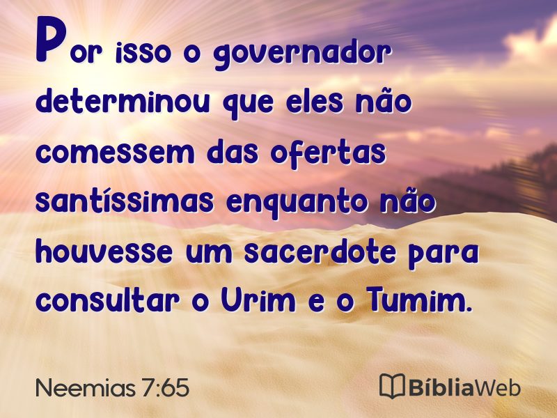 Neemias 7:65 em imagem para compartilhar