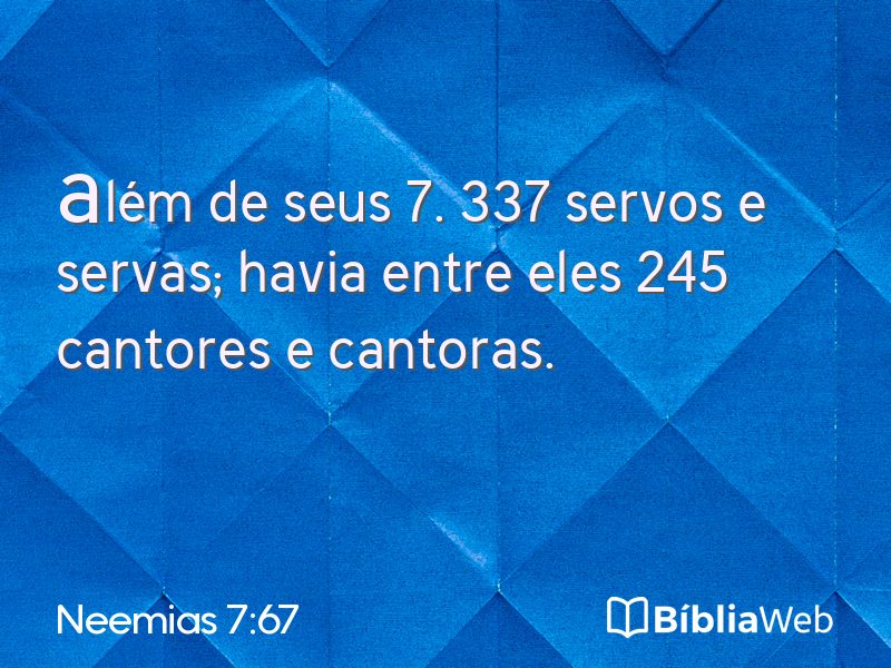 Neemias 7:67 em imagem para compartilhar