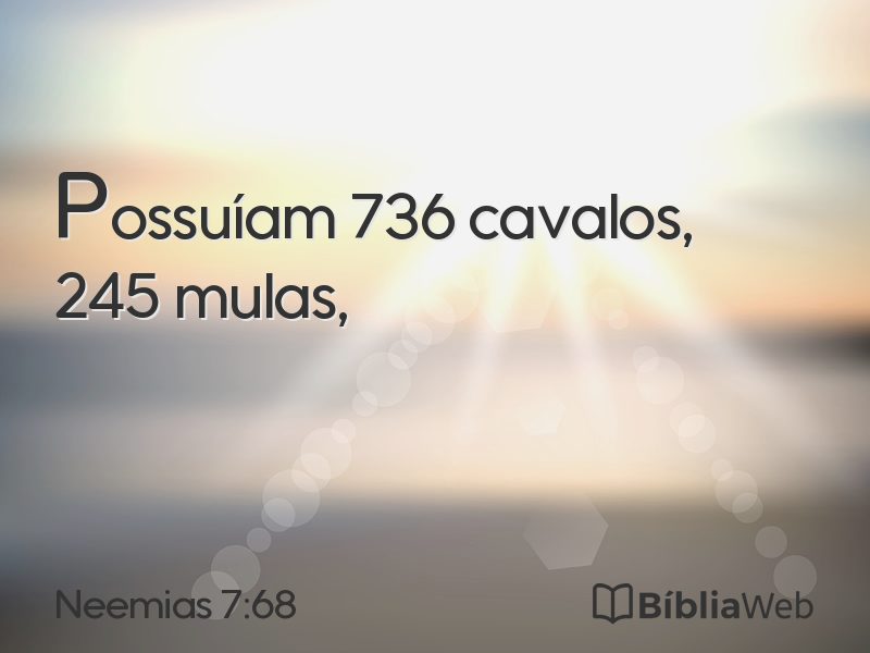 Neemias 7:68 em imagem para compartilhar