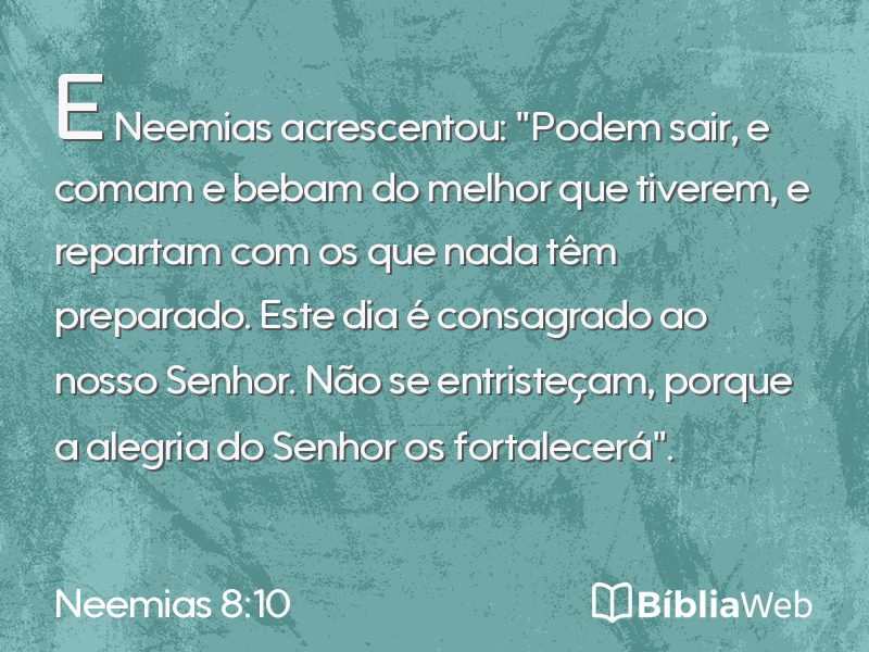 Neemias 8:10 em imagem para compartilhar