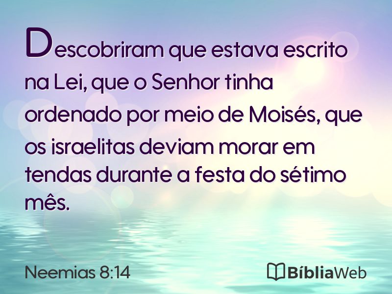 Neemias 8:14 em imagem para compartilhar