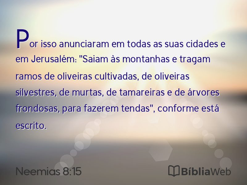 Neemias 8:15 em imagem para compartilhar