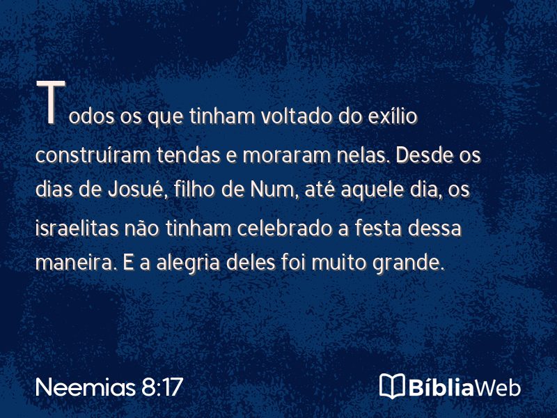 Neemias 8:17 em imagem para compartilhar