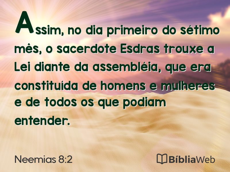 Neemias 8:2 em imagem para compartilhar