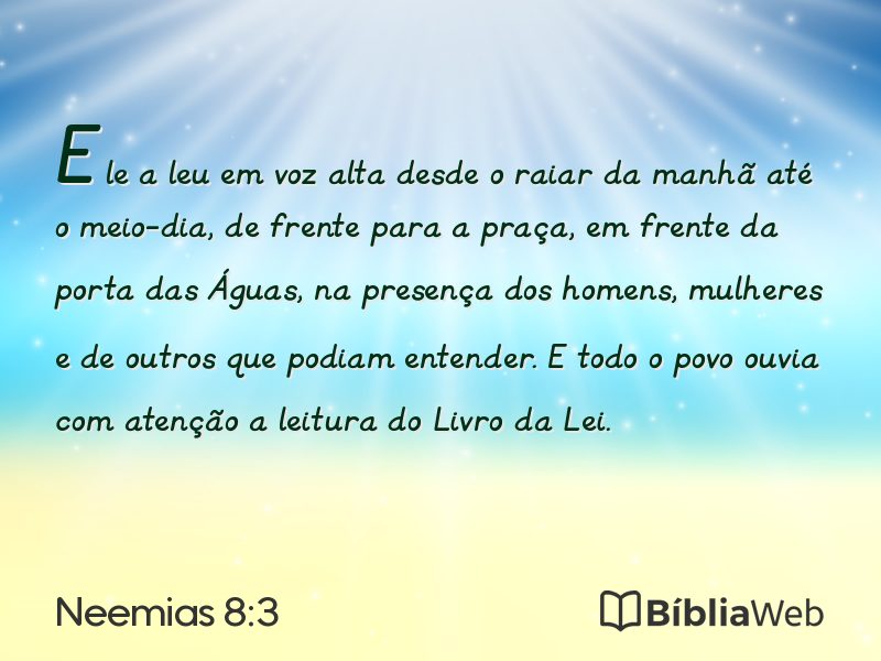 Neemias 8:3 em imagem para compartilhar