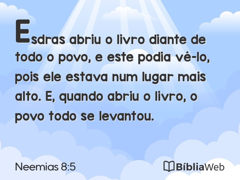 Neemias 8:5 em imagem para compartilhar