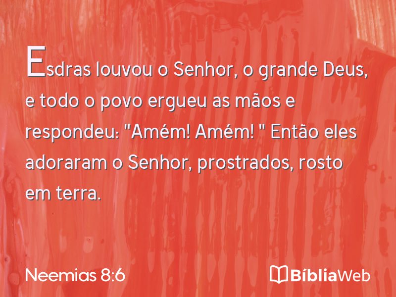 Neemias 8:6 em imagem para compartilhar