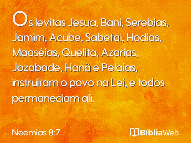 Neemias 8:7 em imagem para compartilhar